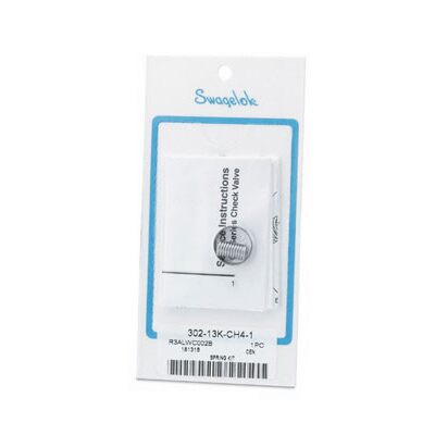 Kit de Mola de Pressão em Aço Inoxidável 302 para Válvula de Retenção Tipo Poppet da Série CH8, Pressão de Abertura de 1/3 psi (0,03 bar) (vide MS-01-176)