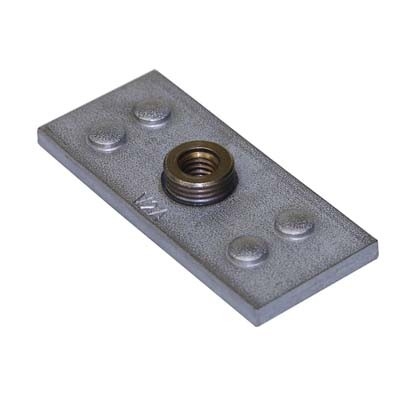 Placa de Solda Dupla em Aço Inoxidável 304 (em Polegadas) para linha de suporte de tubos com 1,42" (36,1 mm) de comprimento (vide MS-01-109)