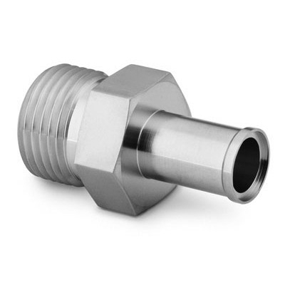 316L SS VCO O-Ring Face Seal Fitting, Automatic Tube Weld Connector, 3/4 in. VCO Fitting x 3/4 in. Tube OD