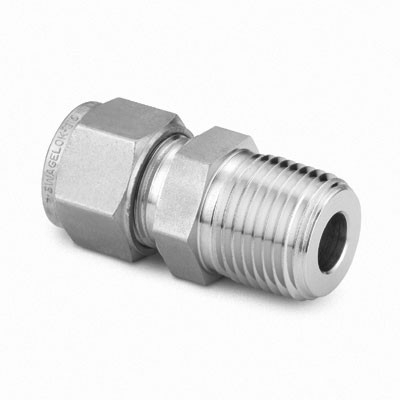 316L SS Swagelok Tube Fitting, Male Connector, 12 mm Tube OD x 1/4 in. Male NPT