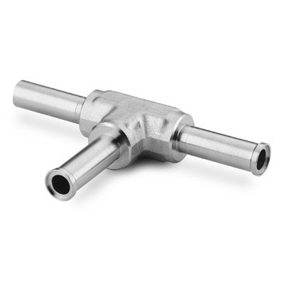 316L Stainless Steel Automatic Tube Butt Weld Manifold Tee, 1/4 in. OD