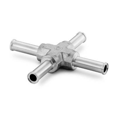 Cruzeta de aço inox 316L, ATW (solda orbital), extremidades: 1/4" OD