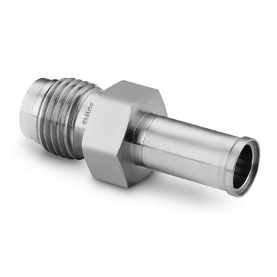 316L SS High-Flow VCR Fitting, Automatic Tube Weld Body, 3/8 in. Tube OD x 1/4 in. HVCR