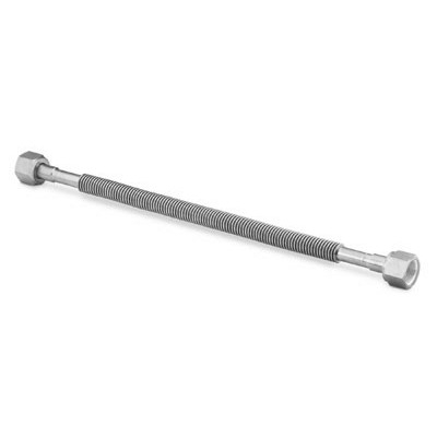 Tubo Corrugado Flexível (Tubing) em Aço Inoxidável 321 com 1/2" OD (DE), Comprimento Nominal da Parte Flexível de 12", Extremidades: Conexão VCR Femea de 1/2" (vide MS-01-31)