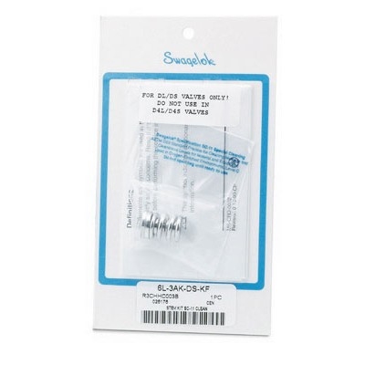 Kit de Reposição da Haste para Válvula Diafragma das Séries DL e DS de Alta-Pureza e Alta-Pressão, contendo: Conjunto de Ponteira da Haste em PCTFE, Mola, Anel Guia e Instrução de Instalação.  (vide MS-01-73)