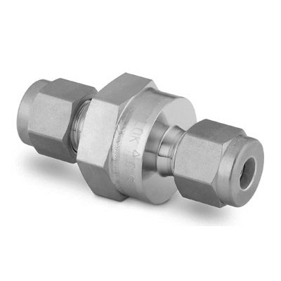 Válvula de Retenção em Aço Inoxidável 316L Série CW para Alta Pureza, Inteiramente Soldada, Extremidades: Conexão Swagelok (Dupla Anilha) para Tubo de 6 mm OD (DE), Limpeza SC-11 (vide MS-02-89)