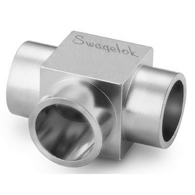 Te em Aço Inoxidável 316L VAR da Série Micro-Fit®, Extremidades: Solda de Topo para Tubing (TBW) de 1/8? OD (DE) (vide MS-01-149)
