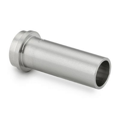 Tubo Suporte de Conexão VCR com Vedação Facial através de Arruela Metálica, em Aço Inoxidável 316L VAR, Extremidades: HVCR (VCR de Alta Vazão) de 1/4? X Suporte para Solda de Topo para Tubo (TBW) de 3/8? X 0,035? e Extensão de 1,12” (28,4 mm), Limpez