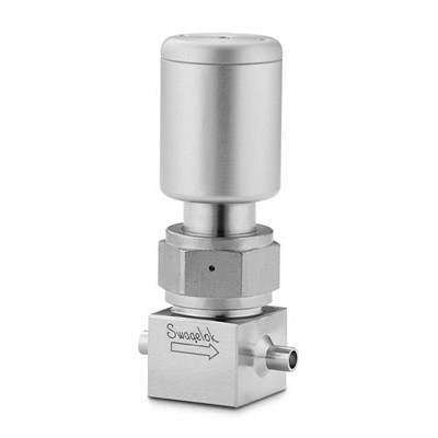316L SS High-Purity Bellows-Sealed Valve, 1/4 in. Tube Butt Weld, SC-01 Cleaned, NC Actuator