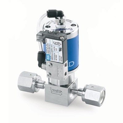 316L VIM-VAR ALD Valve, 1/4 in. Female VCR, SC-01, NC Actuator, Solenoid Pilot