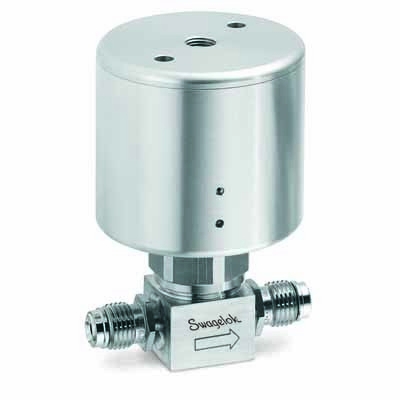 316L VIM-VAR UHP High-Pressure Diaphragm-Sealed Valve, 1/4 in. Male Swagelok VCR Fitting, SC-01 Cleaned, NC Actuator