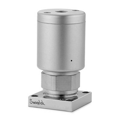 Válvula Diafragma sem Molas em Aço Inoxidável 316L VIM/VAR UHP Série DP, Extremidades: 2 Portas para Montagem em Superfície, Limpeza SC-01, Atuador NC (vide MS-01-165 e MS-02-135)