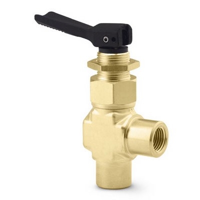 Válvula Tipo Toggle em Latão Série 1G, em Ângulo, Extremidades: Rosca NPT Femea de 1/8" (vide MS-01-54)