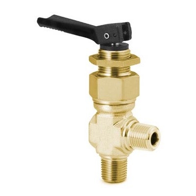 Válvula Tipo Toggle em Latão Série 1G, em Ângulo, Extremidades: Rosca NPT Macho de 1/4" (vide MS-01-54)