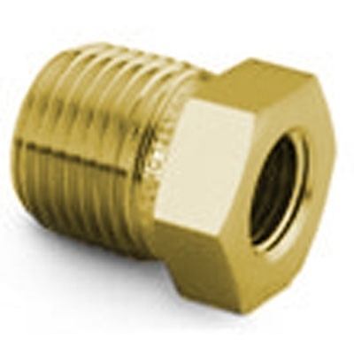 Bucha de Redução em Latão, Extremidades: Rosca NPT Macho de 1/8" X Rosca NPT Femea de 1/16" (vide MS-01-147)