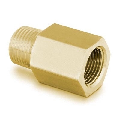 Adaptador em Latão para Tubo Rígido (Pipe), Extremidades: Rosca BSP Femea Cônica (RT) de 1/4" X Rosca BSP Macho Cônica (RT) de 1/4" (vide MS-01-147)