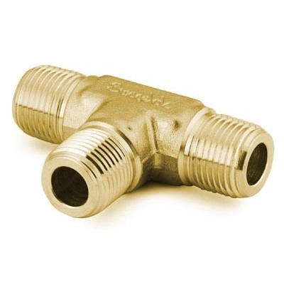 Te Macho em Latão, Extremidades: Rosca NPT Macho de 1/4" (vide MS-01-140)