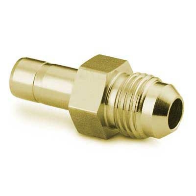 Adaptador Macho para Tubo em Latão, Extremidades: Adaptador para Tubo de 1/4" OD (DE) X Rosca AN (JIC) Macho de 1/4" (vide MS-01-140)