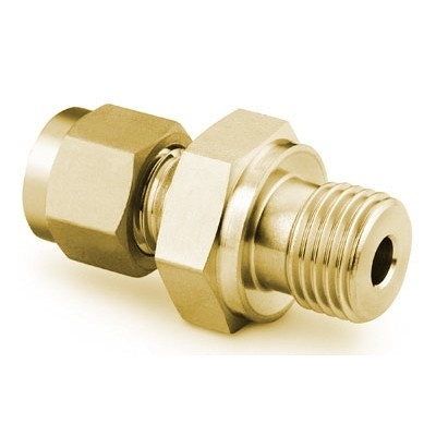 Brass Swagelok Tube Fitting, Male Connector, 1/4 in. Tube OD x 1/8 in. Male ISO Parallel Thread