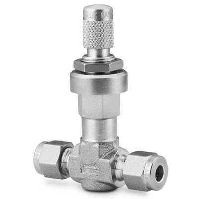 Válvula Micrométrica em Latão Série M para Médio Fluxo, Extremidades: Conexão Swagelok (Dupla Anilha) para Tubo de 1/4? OD (DE) (vide MS-01-142)
