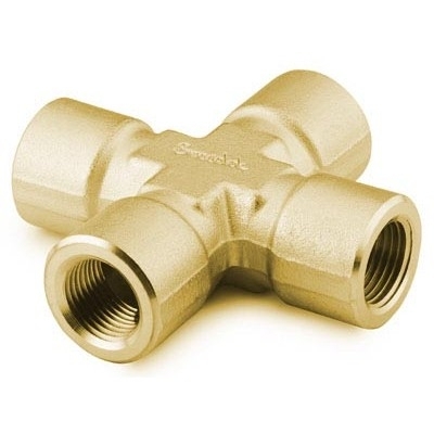 Cruzeta União em Latão, Extremidades: Rosca NPT Femea de 3/8" (vide MS-01-147)