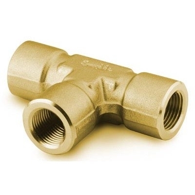 Te União em Latão, Extremidades: Rosca NPT Femea de 1/2", com limpeza para uso em oxigenio. (vide MS-01-147)