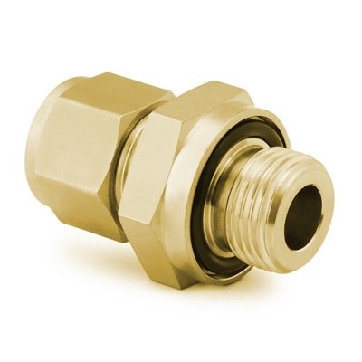 Conexão Macho O-Seal em Latão para Tubo de 1/2" OD (DE) X Rosca SAE/MS Macho Reta de 3/4-16 (vide MS-01-140)