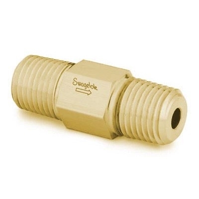 Série CP - Valvula de retenção em latão, extremidades iguais: 1/2" rosca NPT macho, pressão de abertura de 25psig.