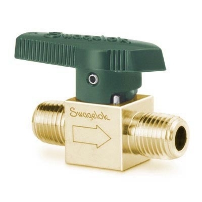 Brass Quarter-Turn Instrument Plug Valve, 1/2 in. MNPT, 2.4 Cv