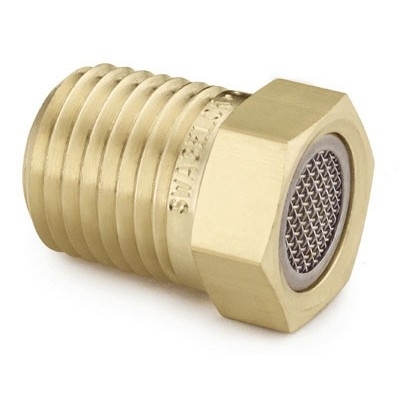 Protetor de respiro em latão, extremidade: 1/8" rosca NPT macho