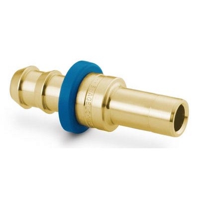Conexão em Latão para Mangueira Push-On para Uso Geral, Série PB, Extremidades: Conexão Push-On (Tipo Espiga para Mangueira) de 1/4? X Adaptador para Tubo de 6 mm (vide MS-01-167)