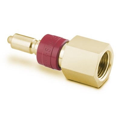 Espiga em Latão com Retenção do Engate Rápido para Instrumentação Série QC, Extremidade: Rosca NPT Femea de 1/2?, Cv = 1,3 (vide MS-01-138)