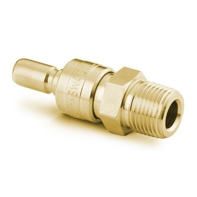 Brass Instrumentation Quick-Connect Stem without Valve, 1/2 in. Male NPT (QC8 Series)