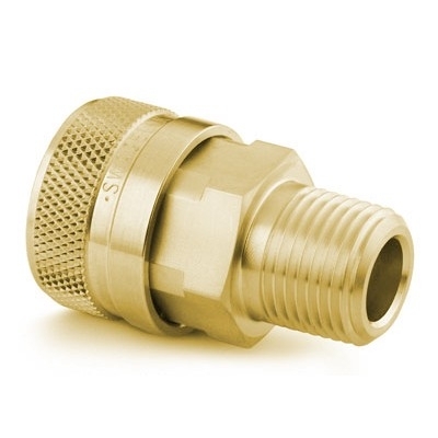 Corpo em Latão do Engate Rápido de Passagem Plena Série QF, Extremidade: Rosca NPT Macho de 3/4", Cv = 23,6 (vide MS-01-138)