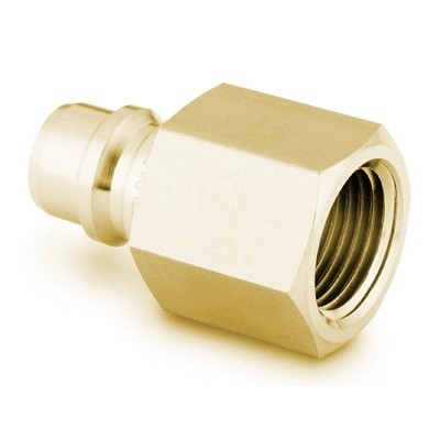 Espiga em Latão sem Retenção do Engate Rápido de Passagem Plena Série QF, Extremidade: Rosca NPT Femea de 3/4?, Cv = 23,6 (vide MS-01-138)