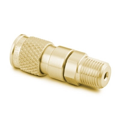 Corpo em Latão do Engate Rápido Miniatura Série QM, Extremidade: Rosca NPT Macho de 1/8", Cv = 0,05 (vide MS-01-138)