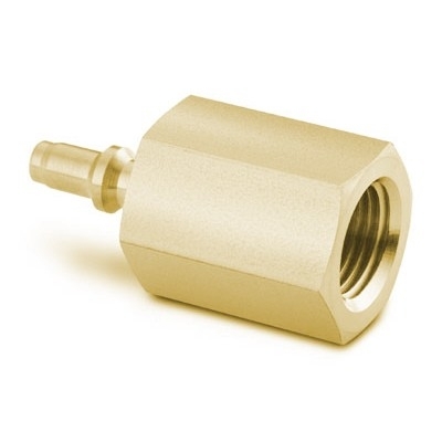 Corpo de Engate Rápido para Instrumentação Série QM2 em Latão. Extremidade Tipo Rosca NPT Macho de 1/8", Coeficiente de Vazão de 0,06. Temperaturas de trabalho de -12 a 204°C para O-rings em Fluorcarbono FKM. Pressão de Trabalho de 4000 psig (275 bar