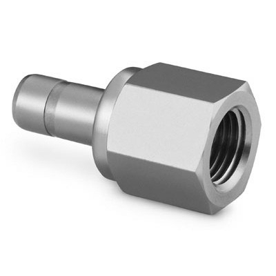 Conexão Femea em C-20, Extremidades: Adaptador para Tubo de 1/4" OD (DE) X Rosca NPT Femea de 1/8" (vide MS-01-140)