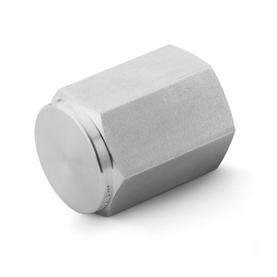 Tampão (Cap) para Fechamento de Tubos de Média Pressão em Aço Inoxidável 316 Conforme ASTM A276, Série FK, Extremidade: Conexão Swagelok (Dupla Anilha) para Tubos de Média Pressão de 1/2" OD (DE), Pressão de Trabalho 15.000 Psig (1034 bar), Limpeza e