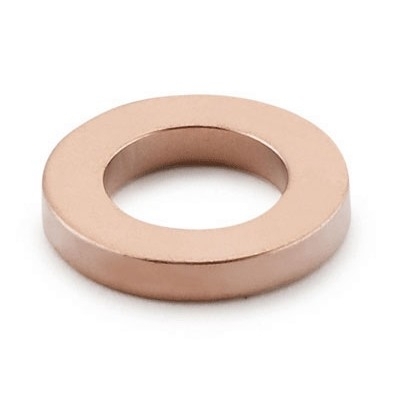 Arruela de Vedação (Gasket) em Cobre para Conexões com Rosca BSP Paralela (RG) de 1/4" (exemplo: Manômetros) (vide MS-01-147)
