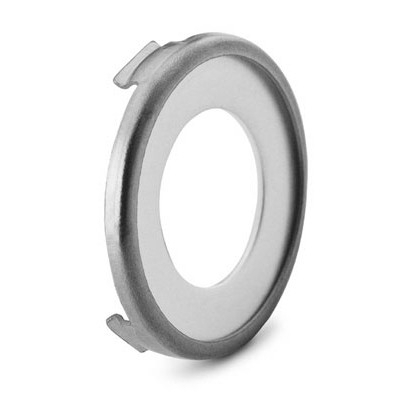 Arruela de Vedação e Retentor (Conjunto de 2 Peças) para Montagem Frontal em Corpo de Conexão VCR com Vedação Facial através de Arruela Metálica, Arruela de 1/4? em Cobre sem Revestimento, Retentor em Aço Inoxidável 316 (vide MS-01-24)