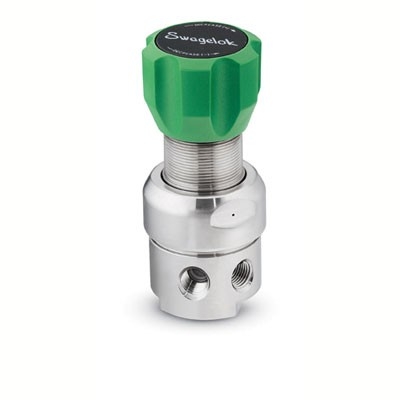 Regulador de Pressão Série KPP em Aço Inoxidável 316, sensor tipo Pistão em Aço Inoxidável 316, sem respiro. Pressão Máxima na Entrada de 4000 psig (275 bar), Faixa de Controle de Pressão de 0 a 1500 psig (0 a 103 bar), Temperatura de Trabalho até 10