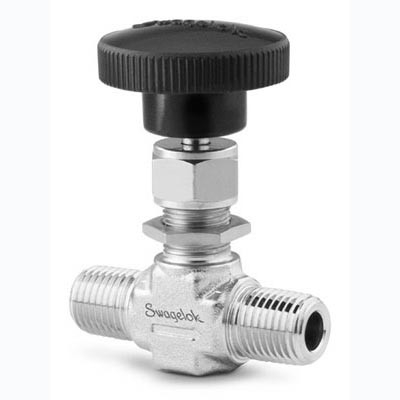 Alloy 400 Integral Bonnet Needle Valve, 0.37 Cv, 1/4 in. MNPT, Regulating Stem