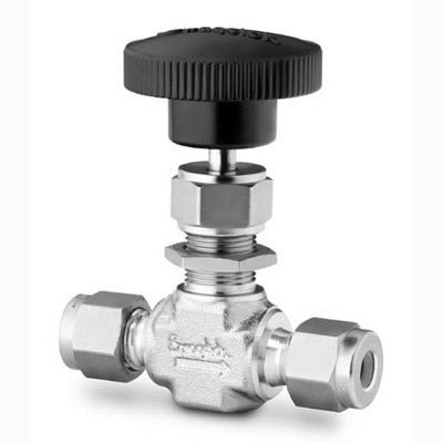 Alloy 400 Integral Bonnet Needle Valve, 0.73 Cv, 3/8 in. Swagelok Tube Fitting, Vee Stem