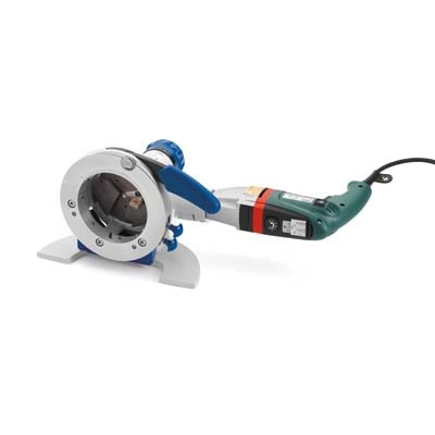 Ferramenta faceadora elétrica para corte de tubos de diâmetro de 1/2" a 4.1/2" OD e 12 a 114,30 mm, com espessura máxima de parede de 0,118" ou 3mm. Fonte de alimentação no padrão norte-americano NEMA 5-15. Incluso manual do usuário no idioma ingles