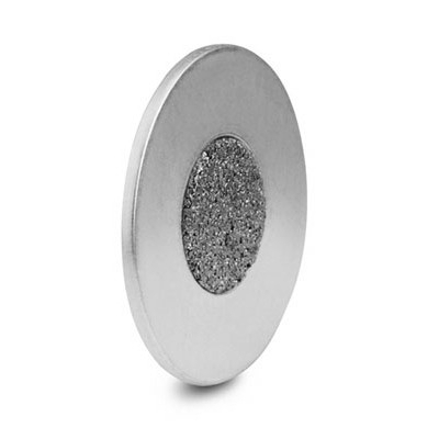Nickel VCR Face Seal Fitting, 1/2 in. Silver-Plated Snubber Gasket, Non-Retained Style, .5 Micron
