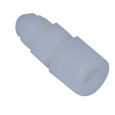 União em Nylon, Extremidades: Conexão Swagelok (Dupla Anilha) para Tubo de 1/4" OD (DE) X Rosca AN (JIC) Macho de 1/4" (vide MS-01-140)