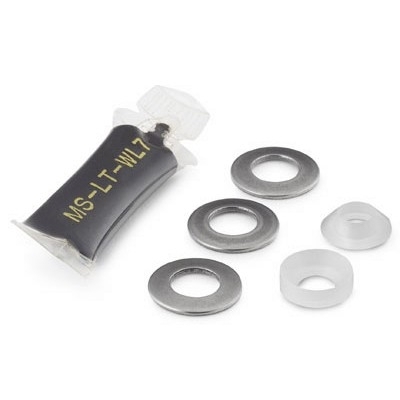 Kit de vedacao para a haste em PFA, composto por: elementos de pressao, lubrificante e instrucoes de montagem