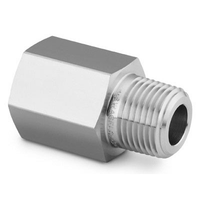 Adaptador em Aço Carbono para Tubo Rígido (Pipe), Extremidades: Rosca NPT Femea de 1/4" X Rosca NPT Macho de 1/4" (vide MS-01-147)