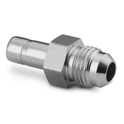 Adaptador Macho para Tubo em Aço Carbono, Extremidades: Adaptador para Tubo de 1/4" OD (DE) X Rosca AN (JIC) Macho de 1/4" (vide MS-01-140)